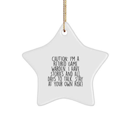 Game Warden Star Ornament, Funny Quote, Christmas Unique Gifts for Men, Friends, Family from - Image 1