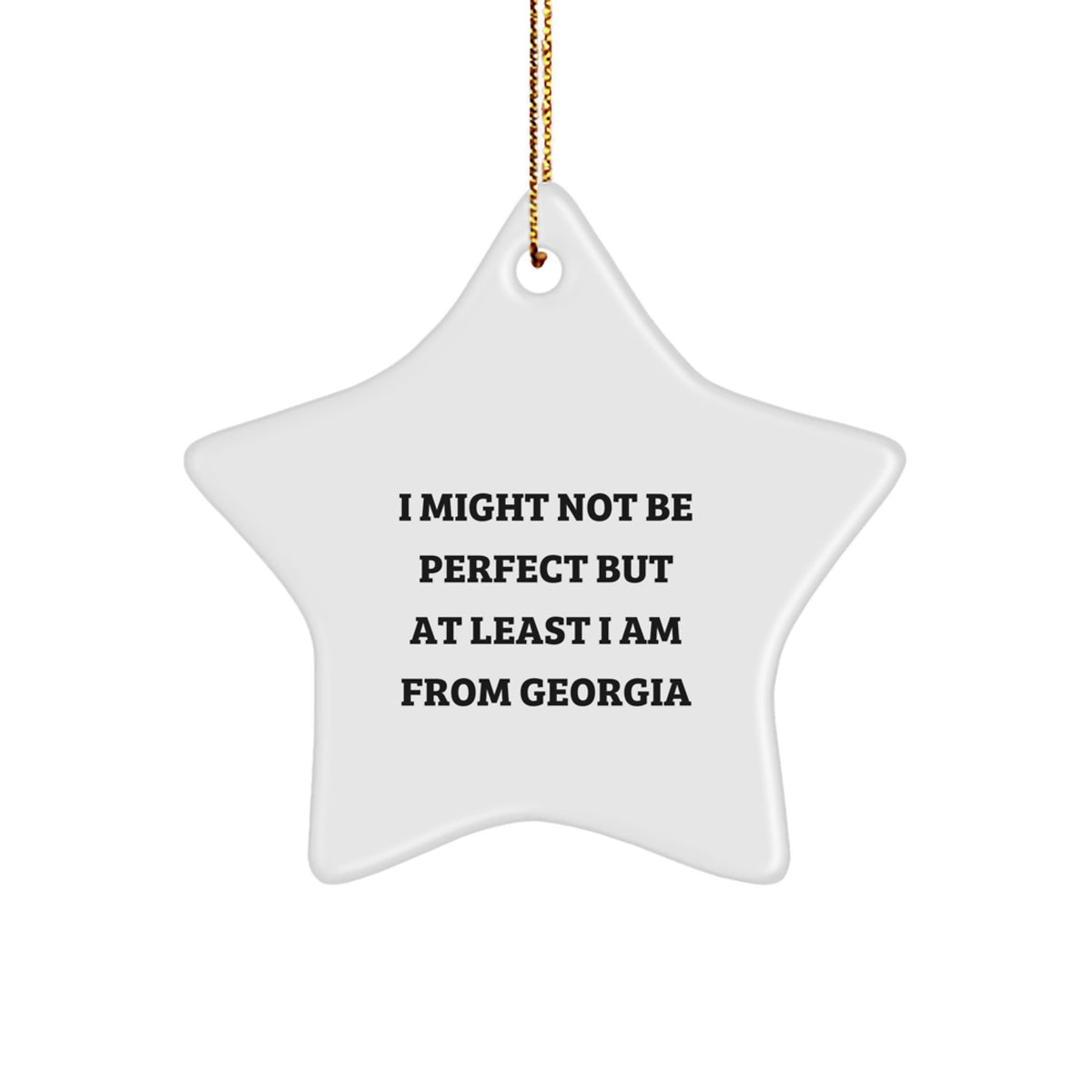 Funny Georgia Star Ornament Gifts from Friends and Family for Christmas Decor - Image 1
