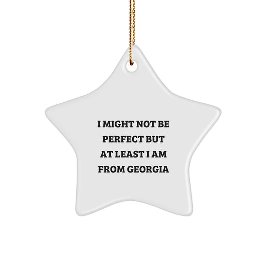 Funny Georgia Star Ornament Gifts from Friends and Family for Christmas Decor - Image 1