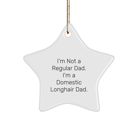 Funny Domestic Longhair Cat Gifts for Dad, 'I'm Not A Regular Dad. I'm A Domestic Longhair Dad.' Christmas Unique Gifts from Mom to Dad - Image 1