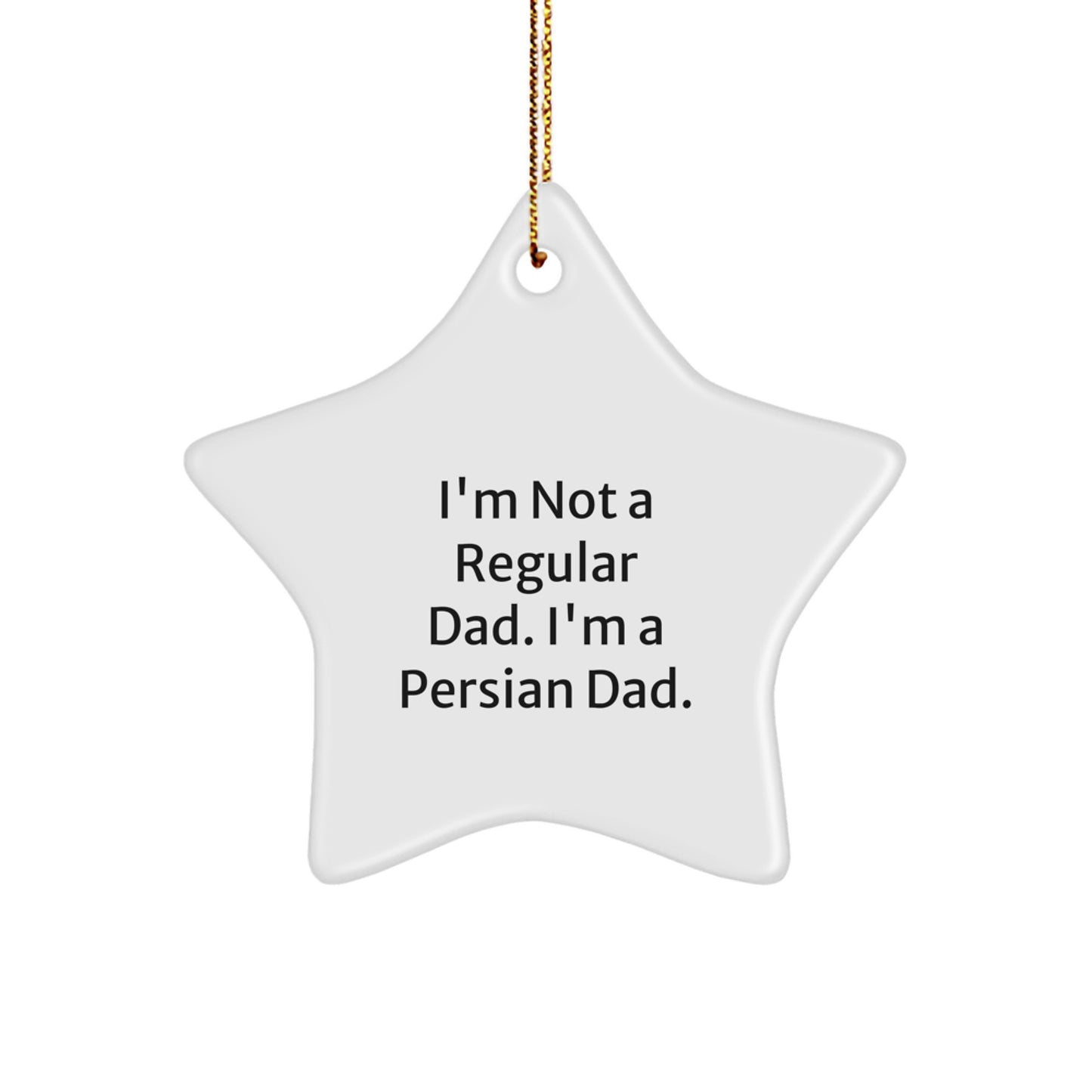Funny Persian Cat Dad Gifts from Men to Family, Unique Star Ornament for Christmas Unique Gifts - Image 1