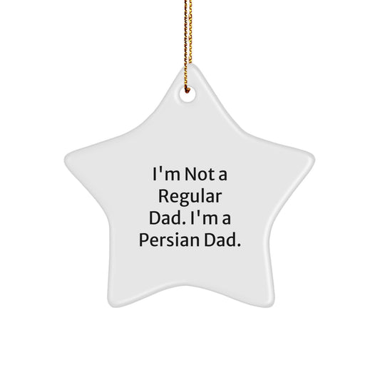 Funny Persian Cat Dad Gifts from Men to Family, Unique Star Ornament for Christmas Unique Gifts - Image 1