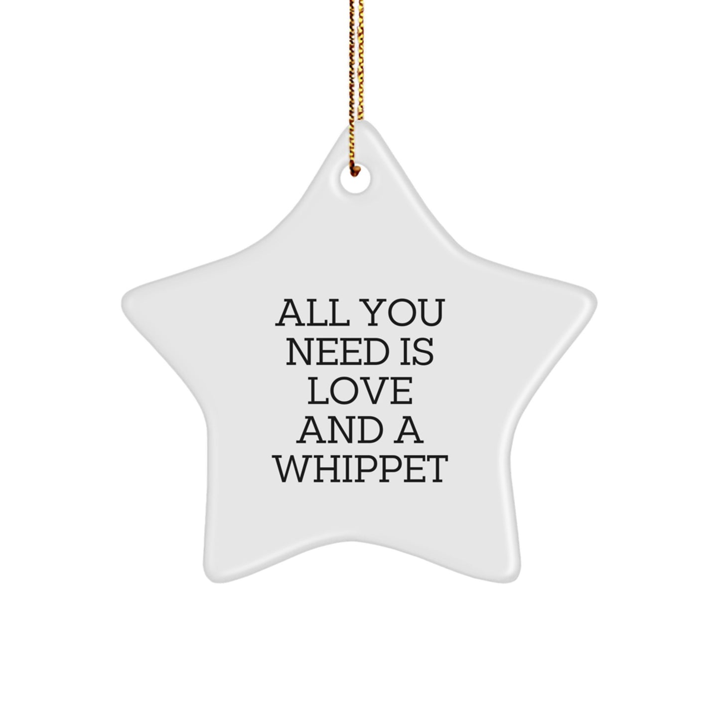 Funny Whippet Dog Christmas Star Ornament Gifts from Family for Whippet Lovers - Image 1