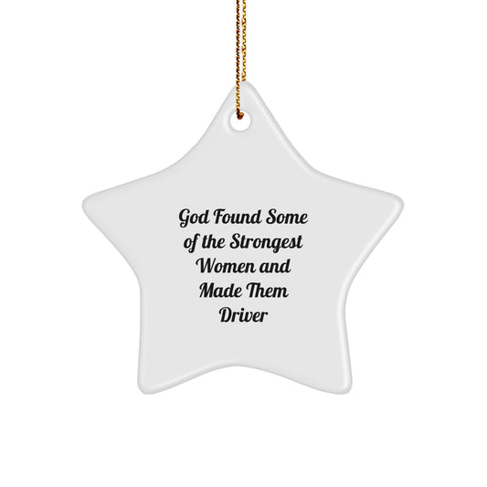Funny Driver Gifts from Women - Star Ornament for Christmas Unique Gifts for Driver Friends - Image 1