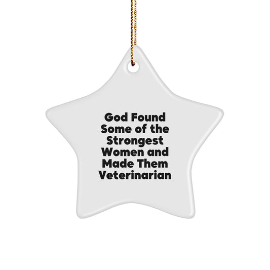Funny Veterinarian Star Ornament Gift for Women - Gifts from Women - Gifts for Veterinarian Friends, Christmas Unique Gifts for Veterinarian, Inspirational Veterinary Star Decoration - Image 1