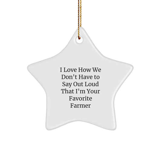Funny Farmer Star Ornament Gifts from Family to Favorite Farmer for Christmas Festive Decor - Image 1