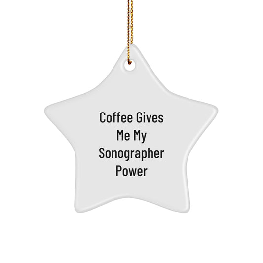 Funny Sonographer Gifts from Friends, Unique Star Ornament for Sonographer, Christmas Unique Gifts for Sonographer - Image 1