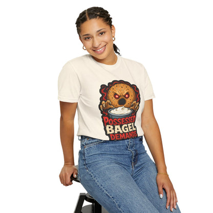 Possessed Bagel Demands Cream Halloween T-Shirt