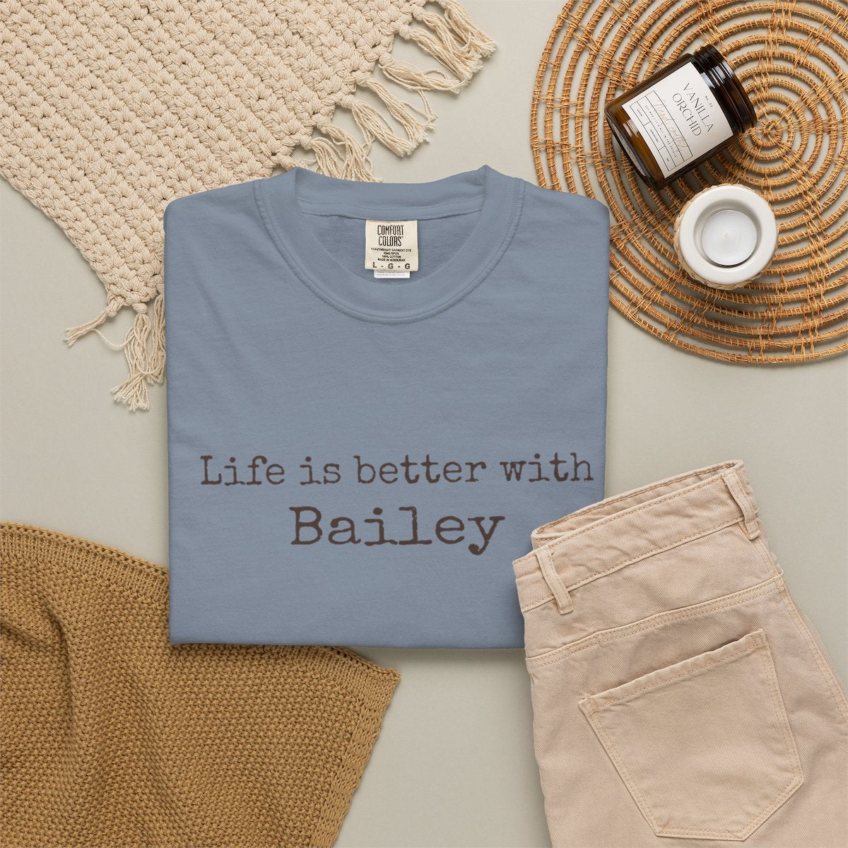 DLT-005 Life Is Better With [Dog's Name] Personalized Comfort Colors® T-Shirt