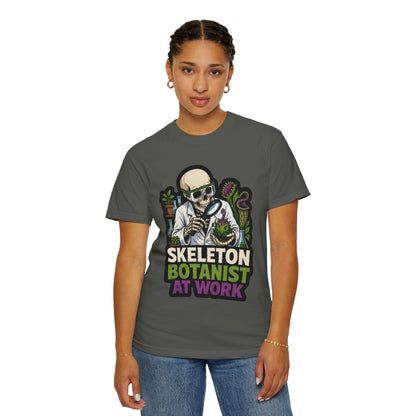 Skeleton Botanist at Work Halloween T-Shirt