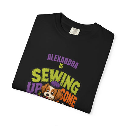 Personalized Sewing Up Some Scares Halloween T-Shirt