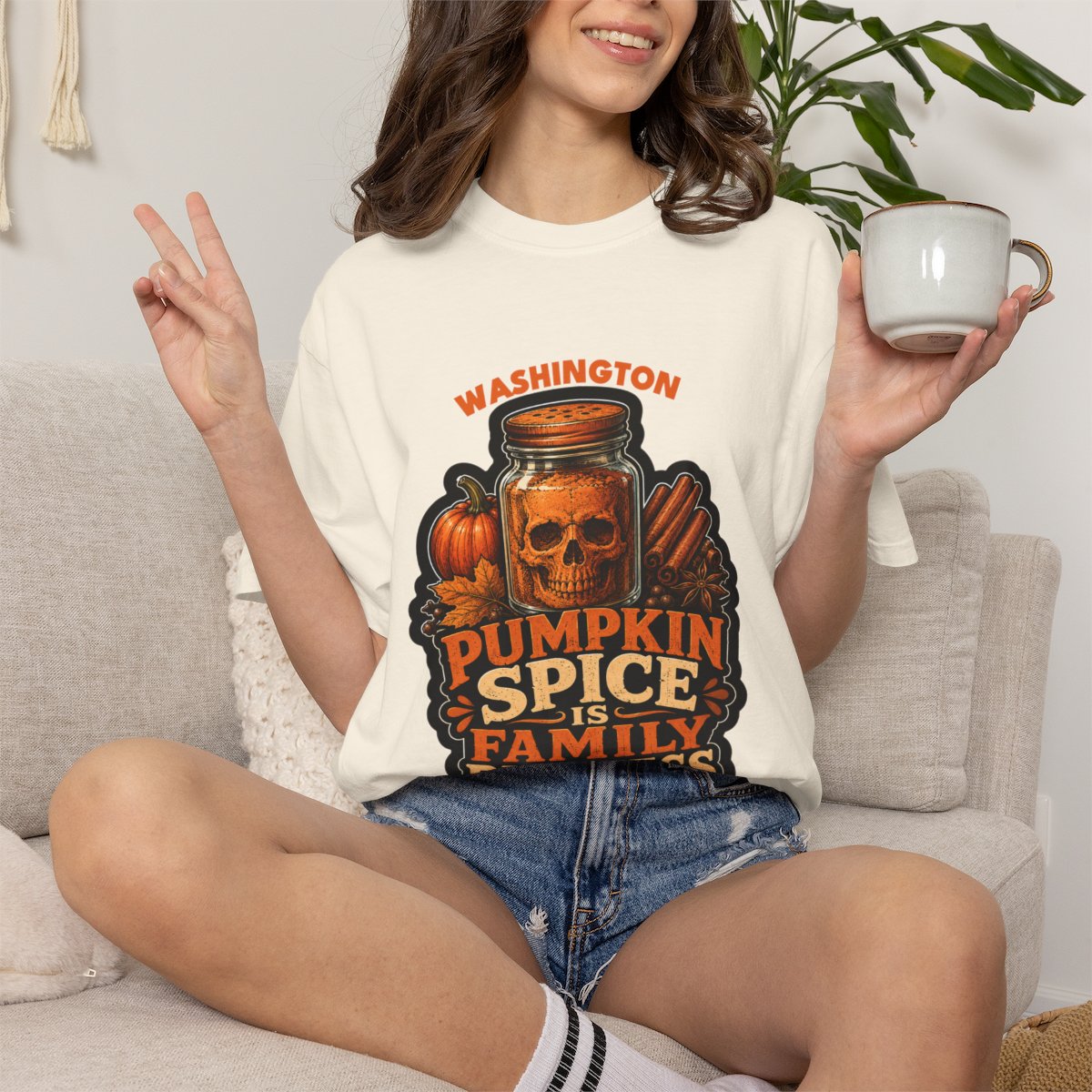 Personalized Pumpkin Spice Family Halloween T-Shirt