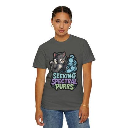 Seeking Spectral Purrs Halloween T-Shirt