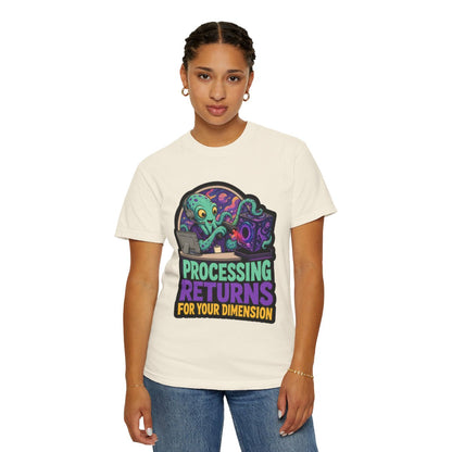 Processing Returns for Your Dimension Halloween T-Shirt