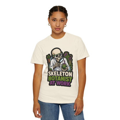 Skeleton Botanist at Work Halloween T-Shirt