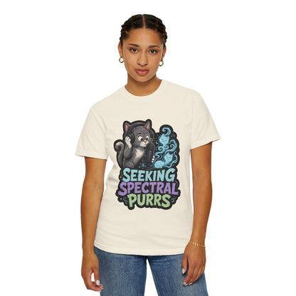 Seeking Spectral Purrs Halloween T-Shirt