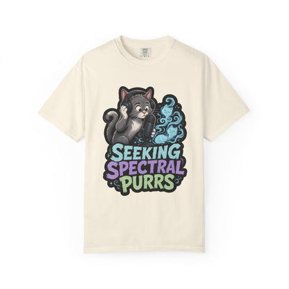 Seeking Spectral Purrs Halloween T-Shirt