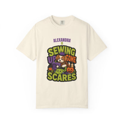 Personalized Sewing Up Some Scares Halloween T-Shirt
