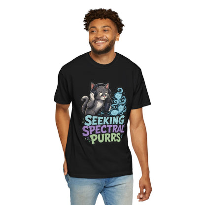 Seeking Spectral Purrs Halloween T-Shirt