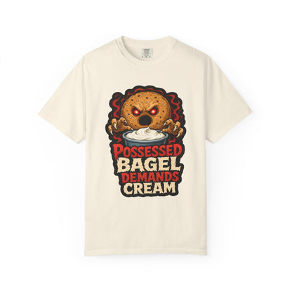 Possessed Bagel Demands Cream Halloween T-Shirt