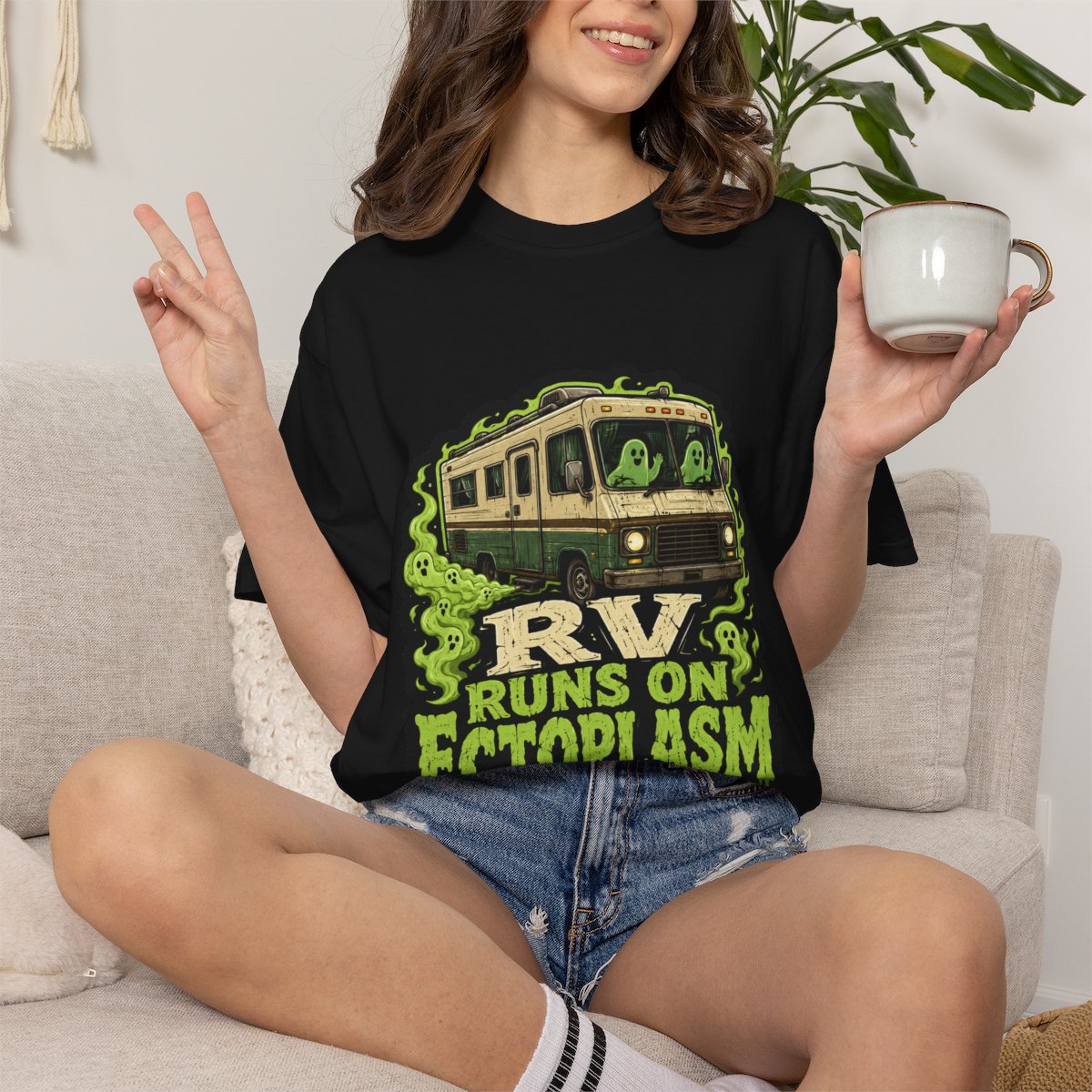 RV Runs on Ectoplasm Halloween T-Shirt