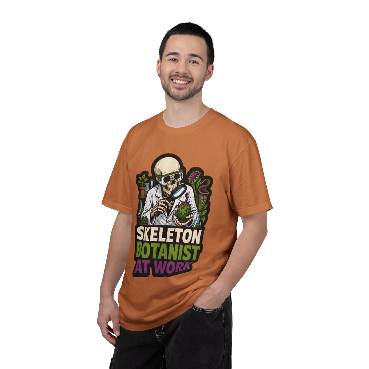 Skeleton Botanist at Work Halloween T-Shirt