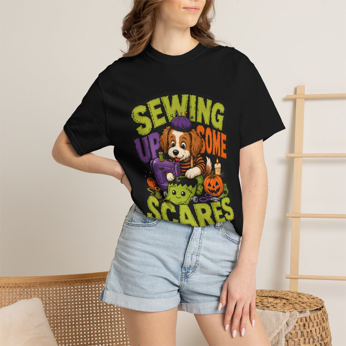 Sewing Up Some Scares Halloween T-Shirt