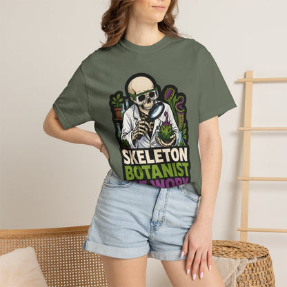 Skeleton Botanist at Work Halloween T-Shirt