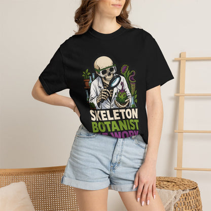 Skeleton Botanist at Work Halloween T-Shirt