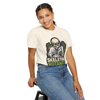 Skeleton Botanist at Work Halloween T-Shirt
