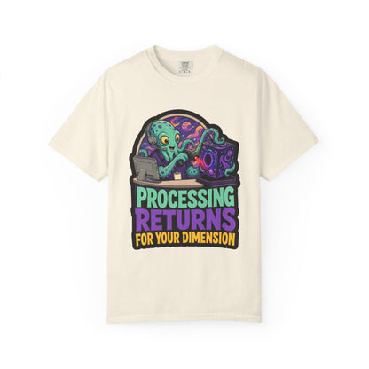 Processing Returns for Your Dimension Halloween T-Shirt