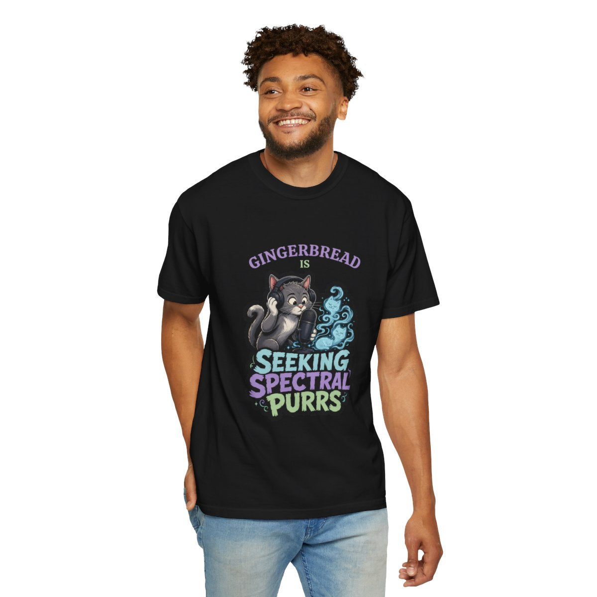 Personalized Seeking Spectral Purrs Cat Halloween T-Shirt