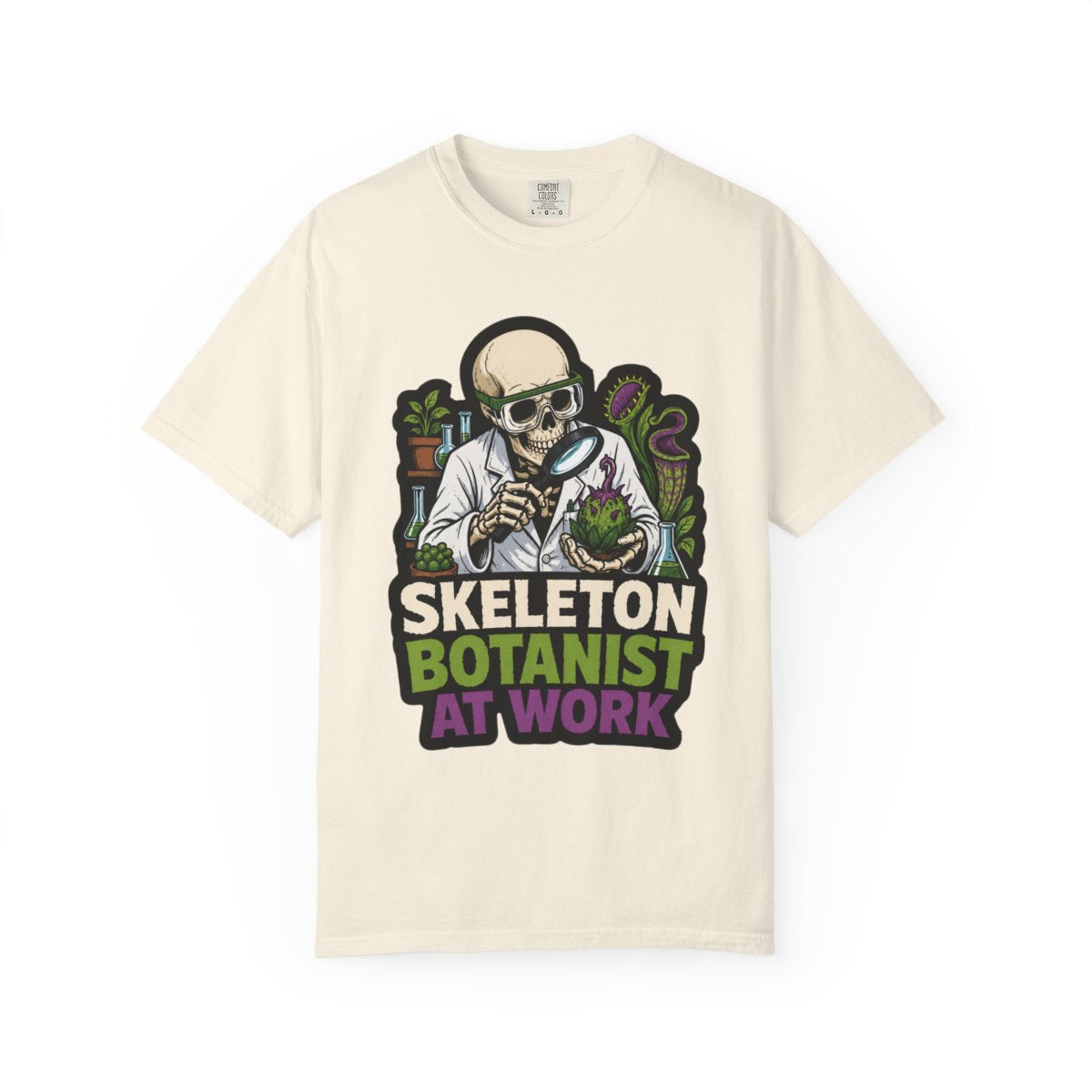 Skeleton Botanist at Work Halloween T-Shirt
