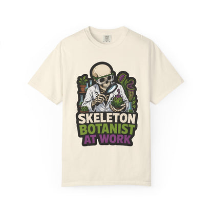 Skeleton Botanist at Work Halloween T-Shirt