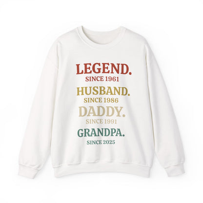 Personalized Legend Husband Daddy Grandpa Sweatshirt – Custom Years