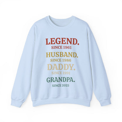 Personalized Legend Husband Daddy Grandpa Sweatshirt – Custom Years