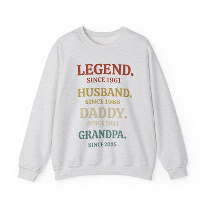 Personalized Legend Husband Daddy Grandpa Sweatshirt – Custom Years