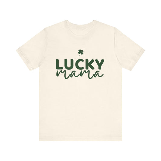 Lucky Mama Shirt – Cute St Patrick’s Day Tee for Moms, Clover T-Shirt, Trendy Mama Shirt, Gift for Mom