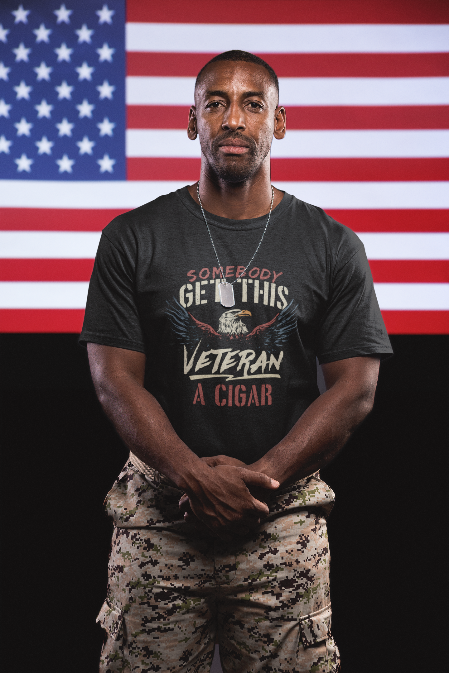 Somebody Get This Veteran a Cigar - Bold Patriotic Eagle T-Shirt