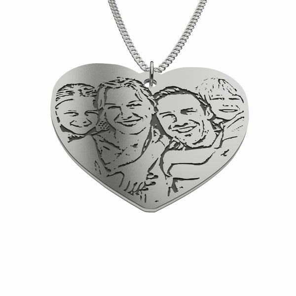 Love Family Photo Pendant - Unique Christmas or Thanksgiving Gift