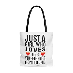 Tote Bag - Girl Who Loves her Firefighter Boyfriend - The VIP Emporium