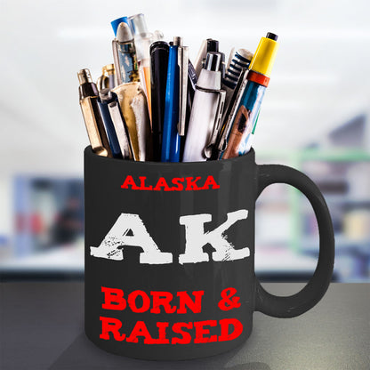 Alaska Gift Mug - Alaskan Born and Raised - The VIP Emporium