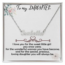 Personalized Name Necklace for Daughter, Daughter Gift Jewelry, Daughter 18th Birthday, Daughter Coming of Age Gift, Customizable Name Necklace for Daughter, Daughter Gift from Mom, Daughter Gift from Dad