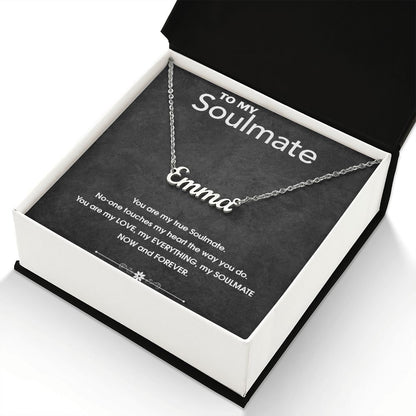 Soulmate Gift, Personalized Name Necklace, Gift for Lover
