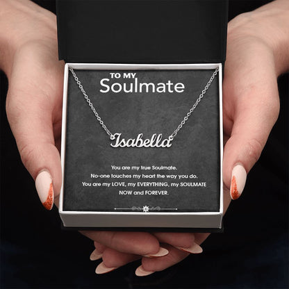 Soulmate Gift, Personalized Name Necklace, Gift for Lover