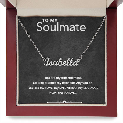Soulmate Gift, Personalized Name Necklace, Gift for Lover