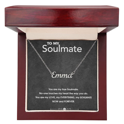 Soulmate Gift, Personalized Name Necklace, Gift for Lover