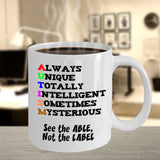 Autism Awareness Mug - See the Able, not the Label - The VIP Emporium