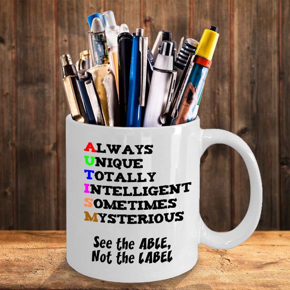 Autism Awareness Mug - See the Able, not the Label - The VIP Emporium