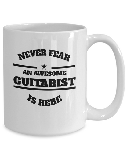 Awesome Guitarist Gift Coffee Mug - Never Fear - The VIP Emporium